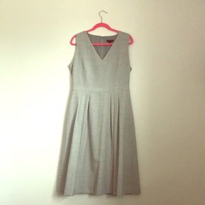 J. Crew v neck dress super 120s wool heather gray